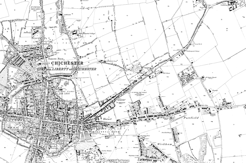 Map of Chichester and its Environs OS Map name 06107, Ordnance Survey