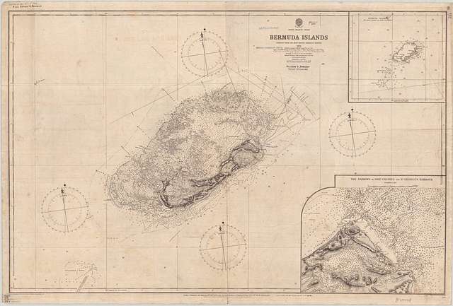 Admiralty Chart No 360 Bermuda Islands, Published 1877 - PICRYL Public ...