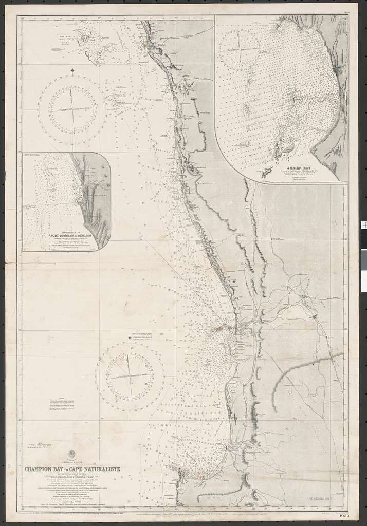 Admiralty Chart No 1033 Australia W. coast Champion Bay to Cape ...