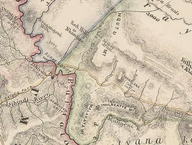 Military Map of Zulu Land - Rorke's Drift crop - PICRYL Public Domain ...