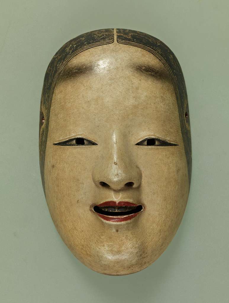 Ko-omote. Noh. Japanese theater masks.