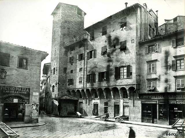 Piazza di San Pier Maggiore, Torre de' Donati e Palazzo Corbizzi, 1880s ...