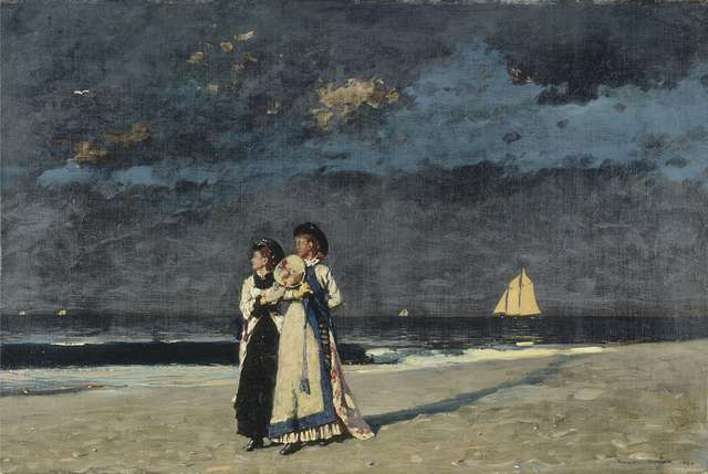 Winslow Homer - Promenade on the Beach - PICRYL - Public Domain Media ...