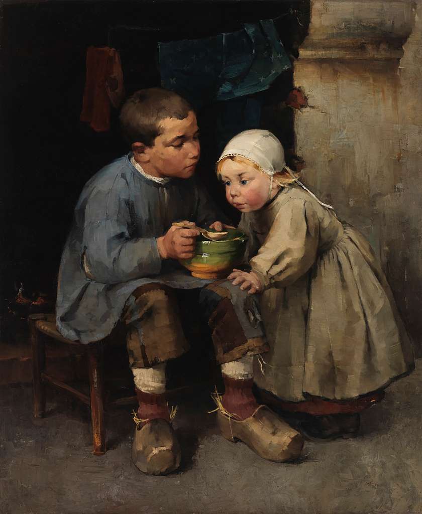 helene-schjerfbeck-a-boy-feeding-his-little-sister-picryl-public