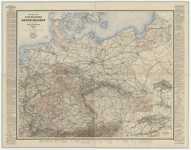 Uebersichts-Karte der Eisenbahn Deutschlands - btv1b532394473 - PICRYL ...