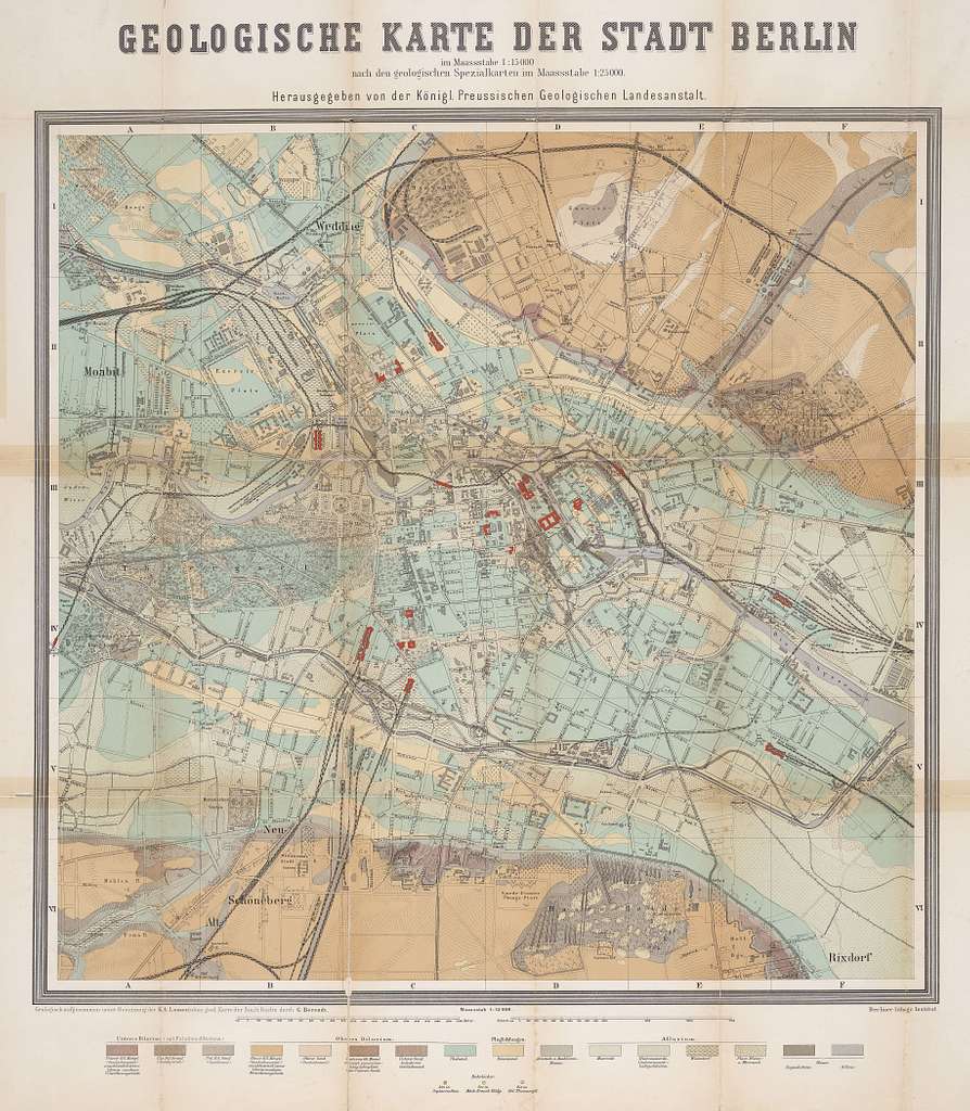 Geologische Karte der Stadt Berlin, 1885 - PICRYL Public Domain Search
