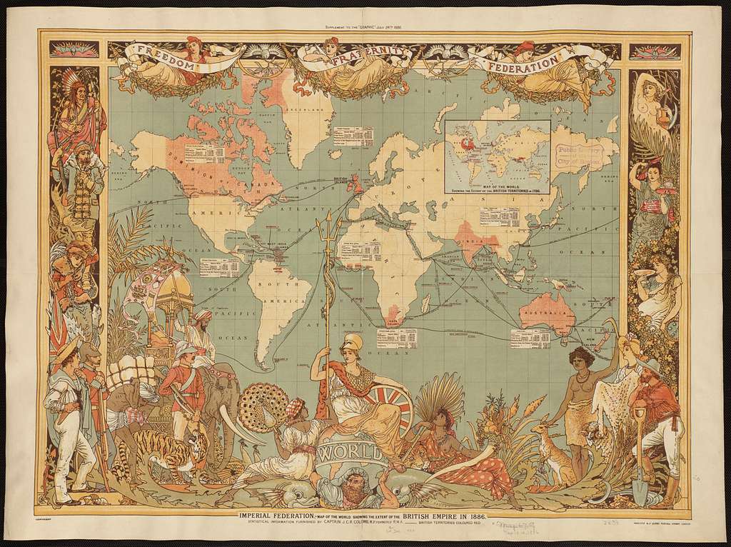 British empire 1886 - Public domain vintage map - PICRYL - Public Domain  Media Search Engine Public Domain Image