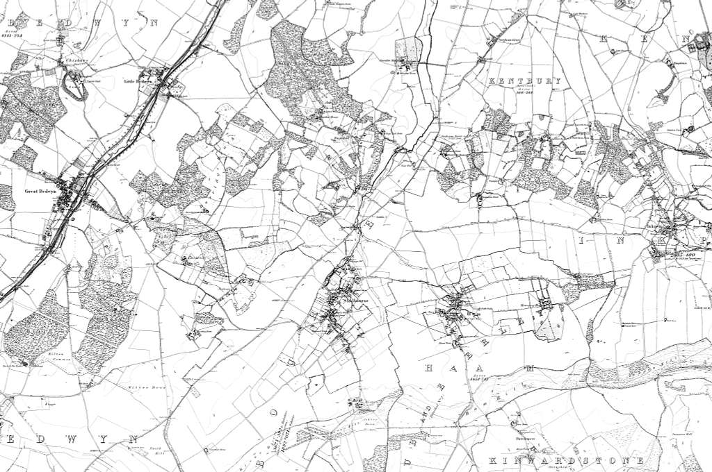 Map of Berkshire Sheet 041, Ordnance Survey, 1876-1886 - PICRYL ...