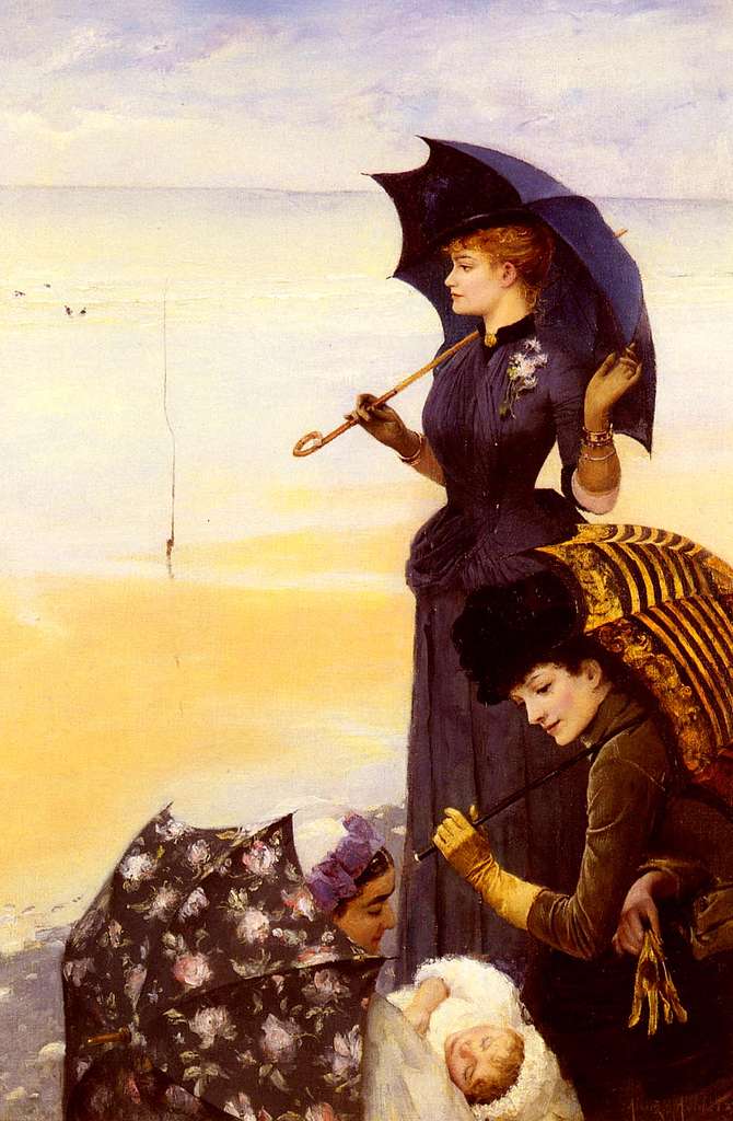 52 Paintings of women standing outdoors with parasols Images