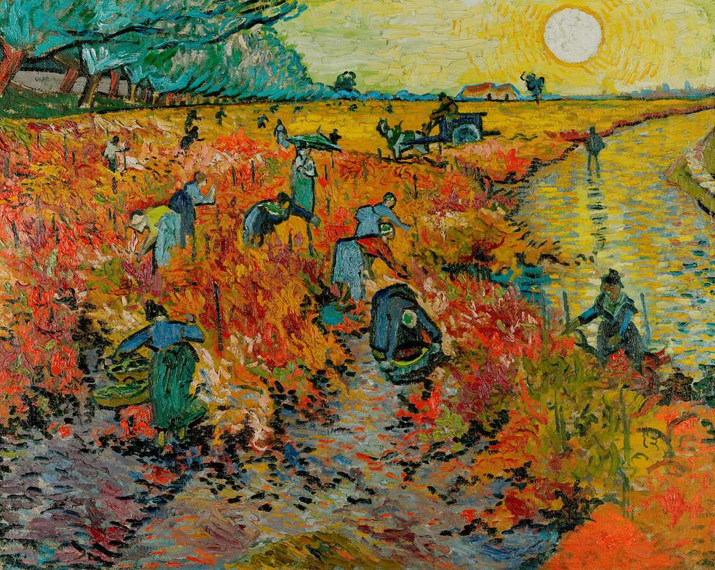 Vincent van Gogh - Red Vineyard at Arles (1888) - PICRYL Public Domain ...