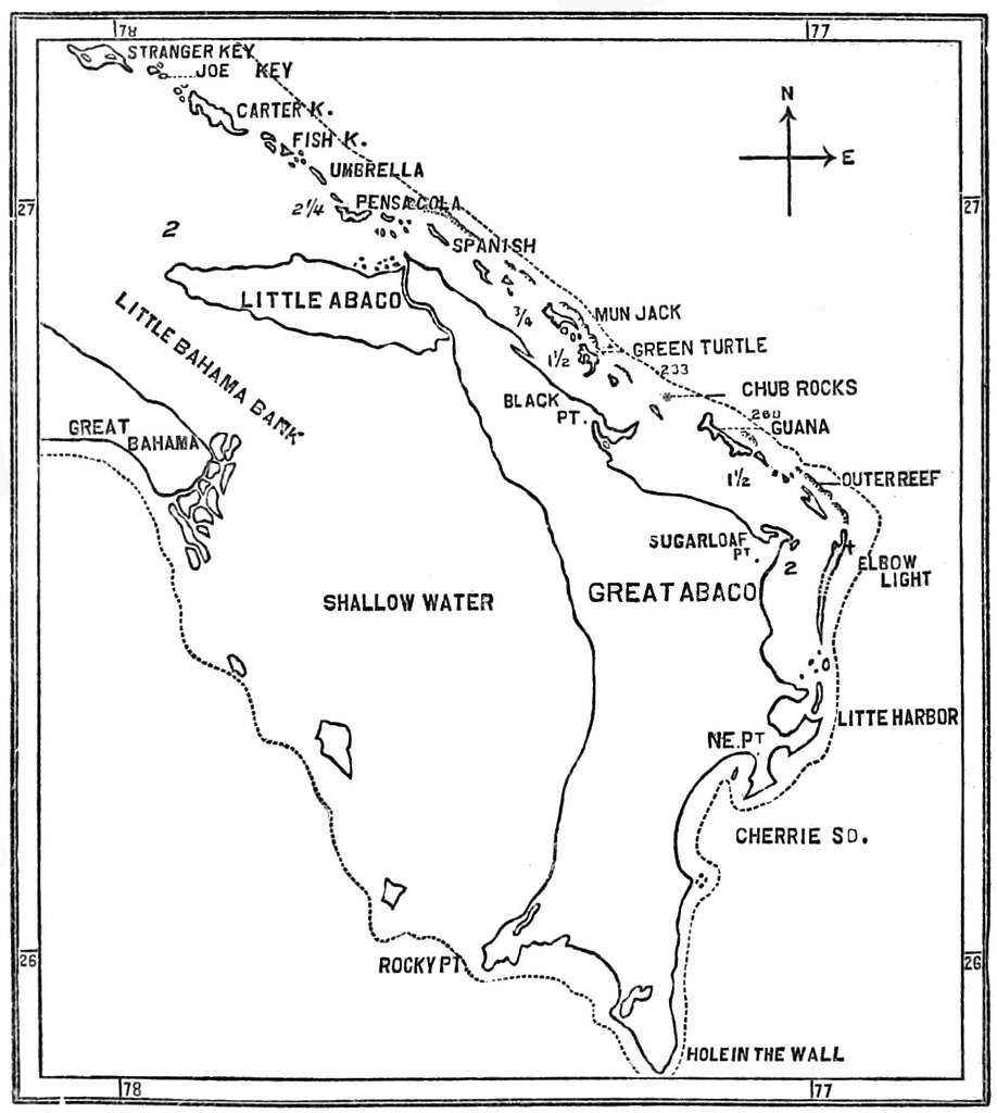 Psm V32 D328 Map Of Abaco Island And Its Adjoining Reef 9ac6d6 1024 