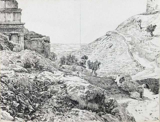 Brooklyn Museum - Tomb of Absalom Valley of Jehoshaphat - James Tissot ...