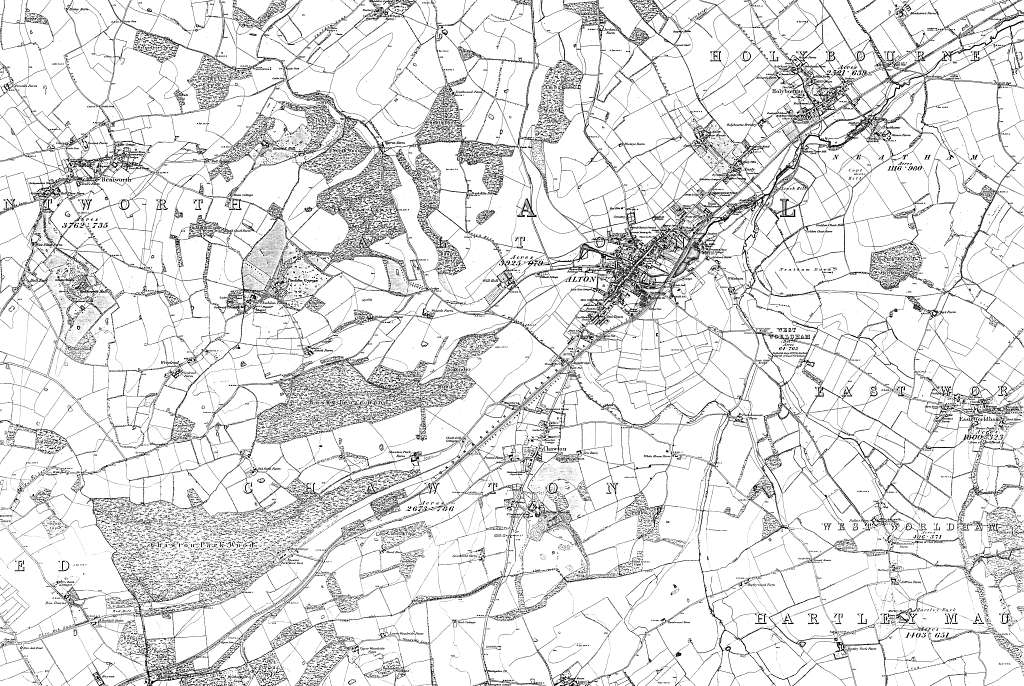 Map of Hampshire Sheet 035, Ordnance Survey, 1866-1889 - PICRYL ...