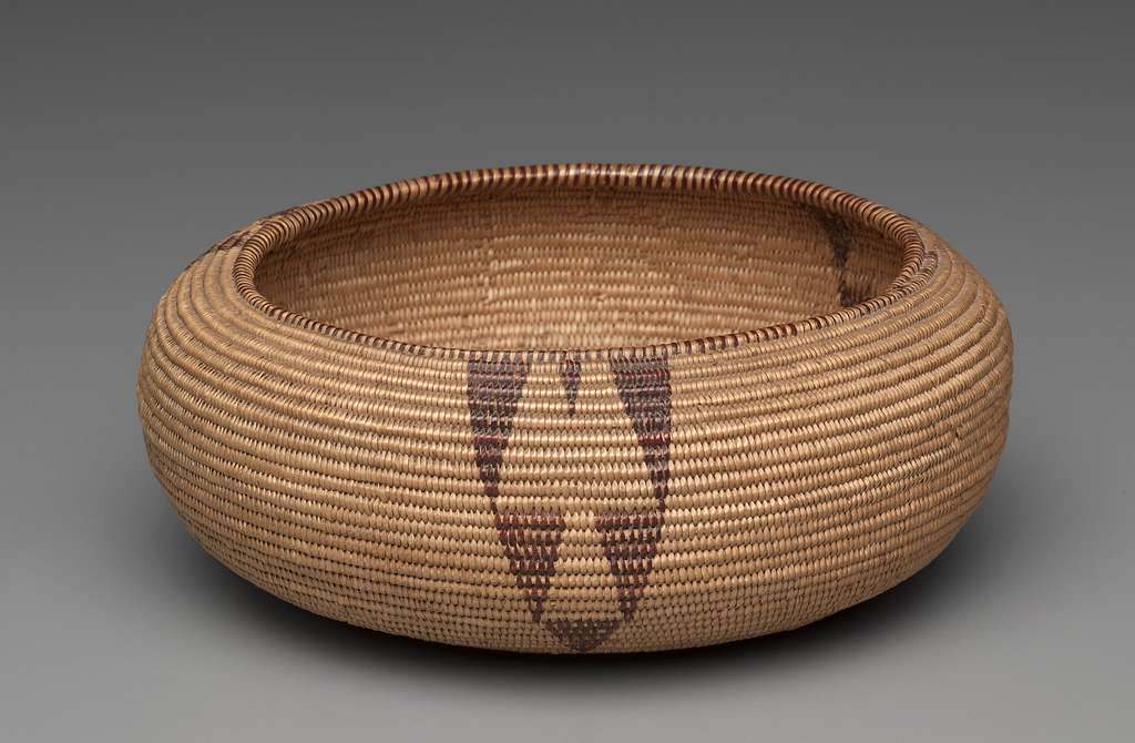 Large Historic Washoe Indian Basketry Cooking or Feasting Bowl