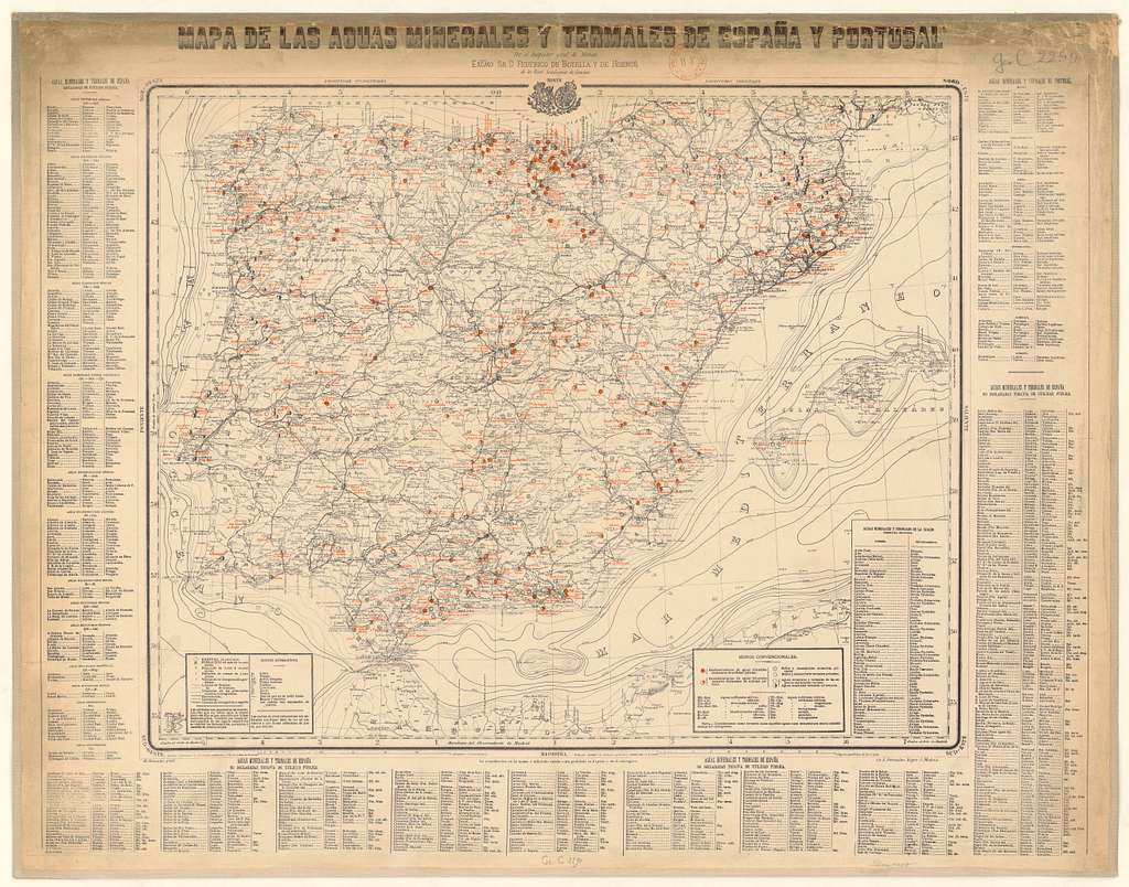 ANTIGO MAPA DE ESPANHA E PORTUGAL 1890 em segunda mão durante 20