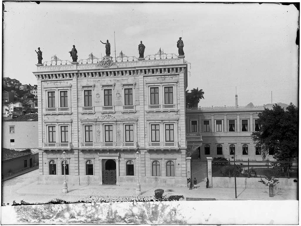 Palácio do Catete - fachada - Glass negative photogrpah. Public domain ...