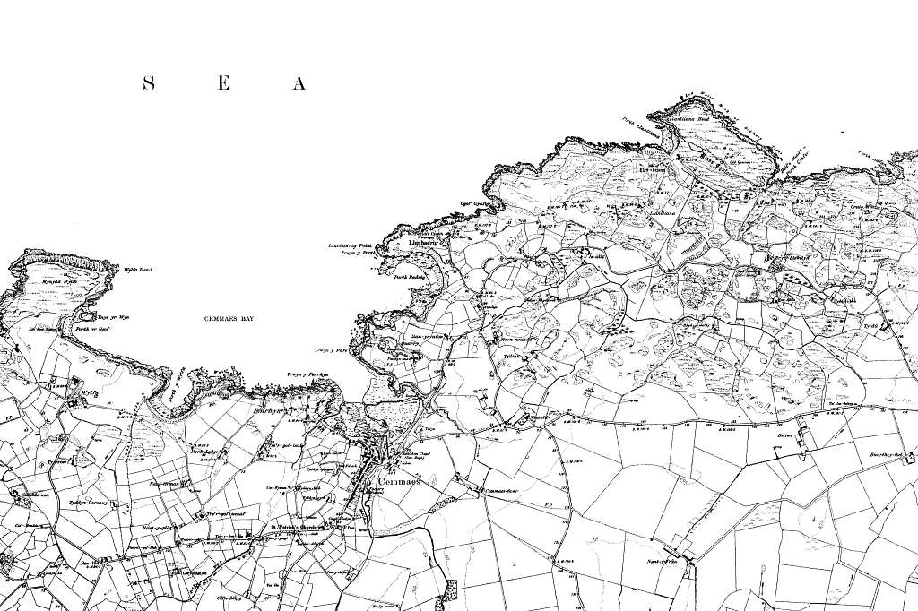 Map of Anglesey OS Map name 002-NE, Ordnance Survey, 1888-1891 - PICRYL ...