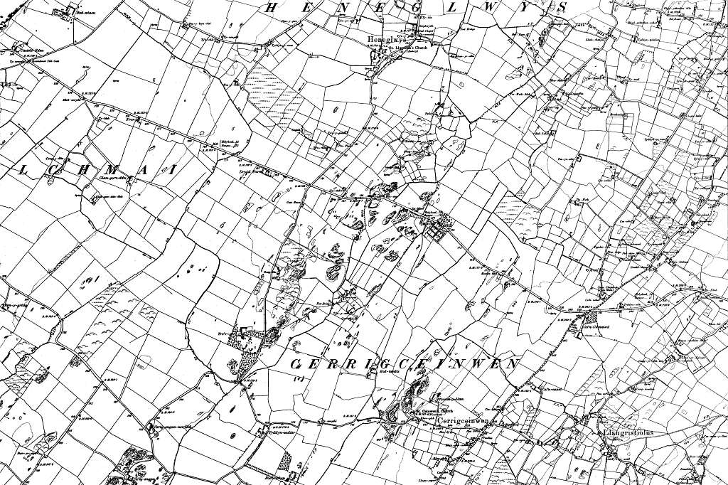 Map of Anglesey OS Map name 018-NW, Ordnance Survey, 1888-1891 - PICRYL ...