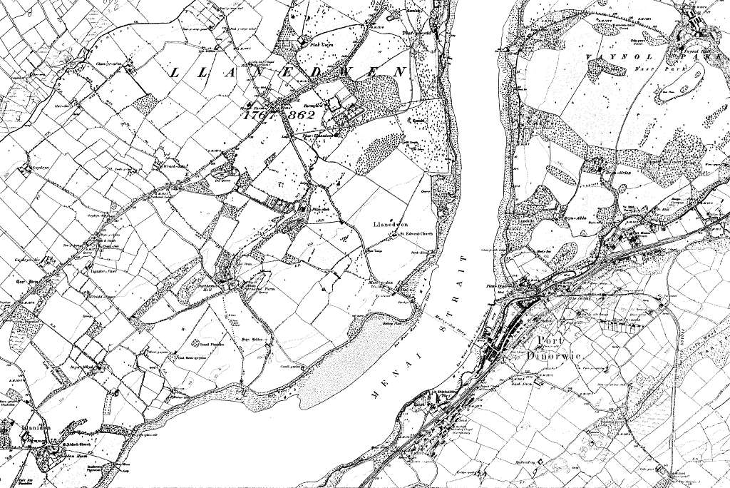 Map of Anglesey OS Map name 023-NW, Ordnance Survey, 1888-1891 - PICRYL ...