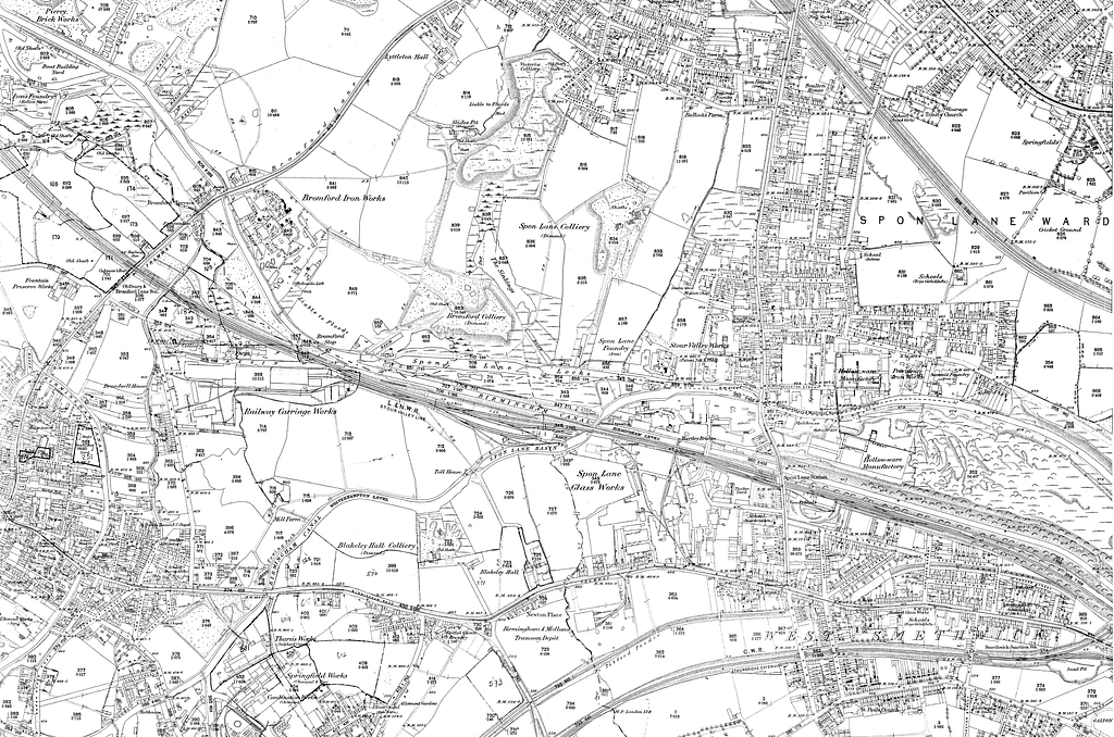 Map of Birmingham and its Environs OS Map name 002-14, Ordnance Survey ...