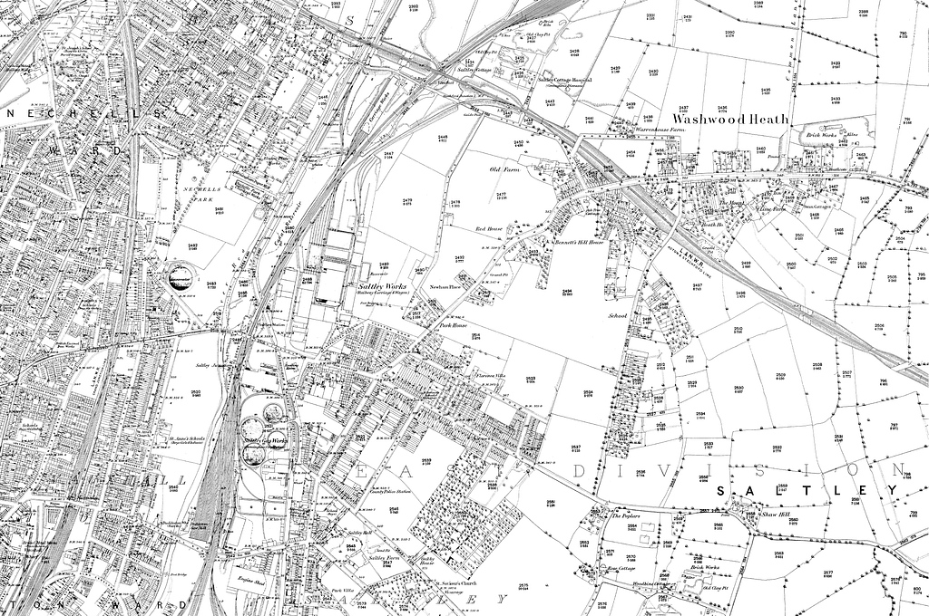 Map of Birmingham and its Environs OS Map name 014-02, Ordnance Survey ...