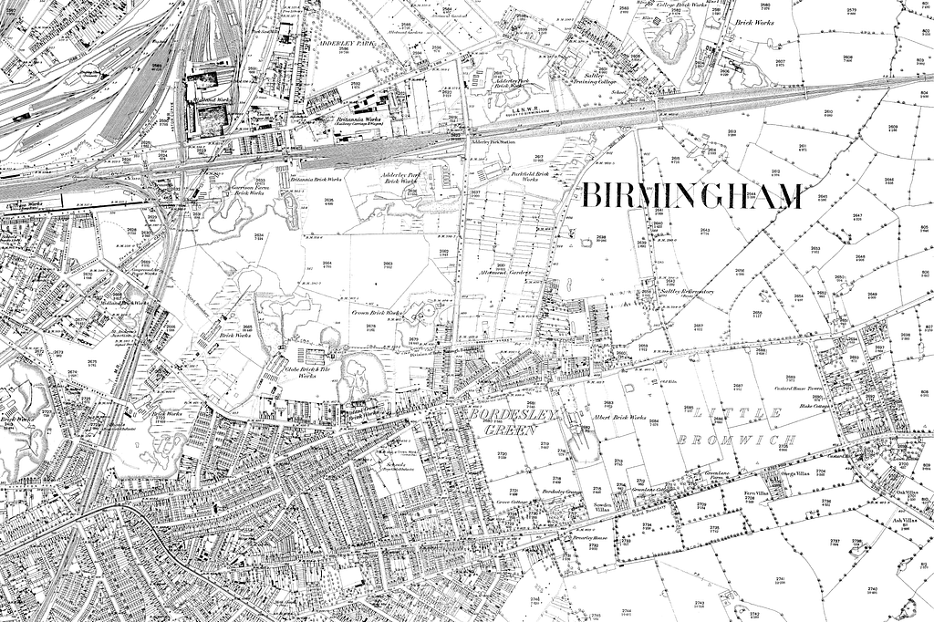 Map Of Birmingham And Its Environs Os Map Name 014 06 Ordnance Survey 1884 1891 Picryl 8125