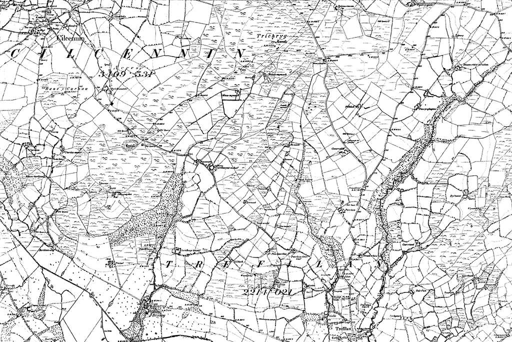 Map of Cardiganshire OS Map name 025-NE, Ordnance Survey, 1887-1891 ...