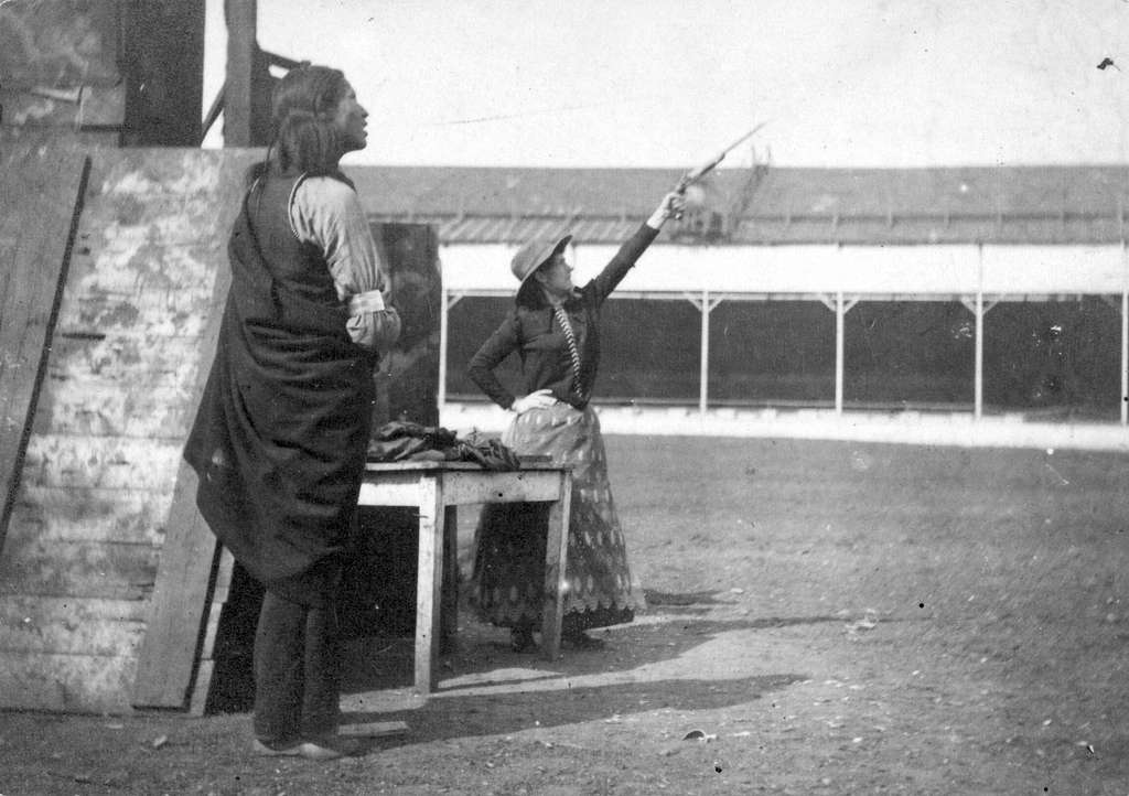 Annie Oakley shooting, 1892 - PICRYL - Public Domain Media Search Engine  Public Domain Search