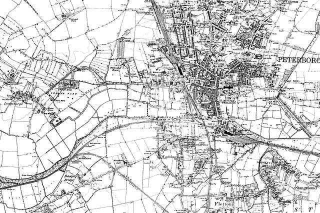 Map of Cambridgeshire OS Map name 009-SE, Ordnance Survey, 1884-1892 ...