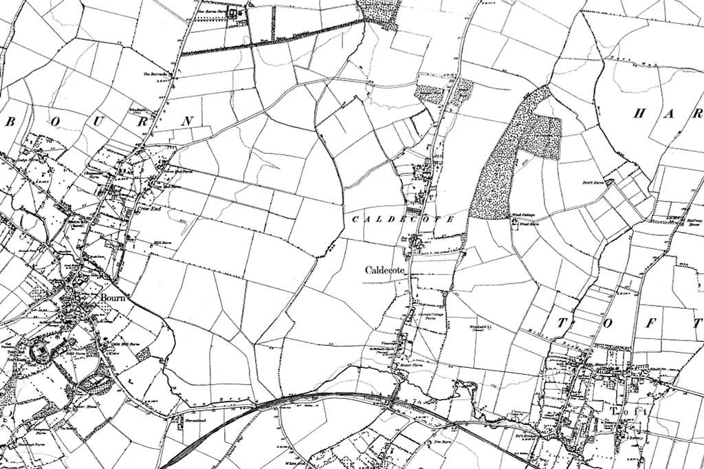 Map Of Cambridgeshire Os Map Name 046-nw, Ordnance Survey, 1884-1892 