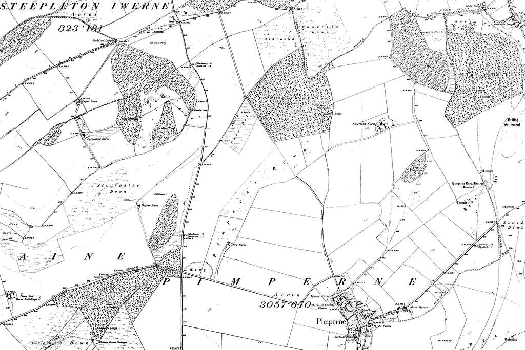 Map Of Dorset Os Map Name 014 Se Ordnance Survey 1888 1892 F9793c 1024 