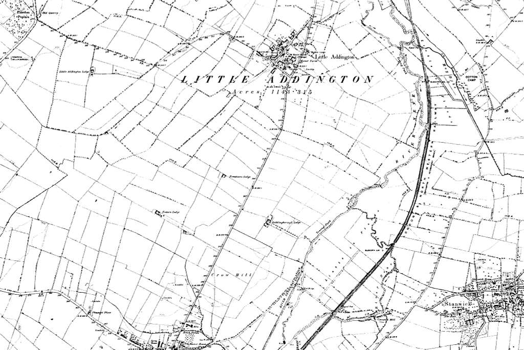 Map Of Northamptonshire Os Map Name 033 Sw Ordnance Survey 1884 1892 17c665 1024 