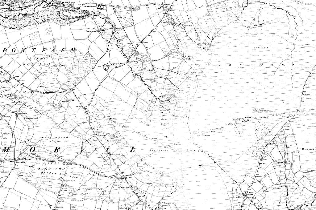 Map of Pembrokeshire OS Map name 010-SE, Ordnance Survey, 1868-1892 ...