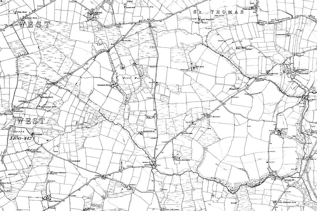 Map of Pembrokeshire OS Map name 027-SW, Ordnance Survey, 1868-1892 ...