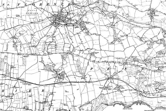 Map of Pembrokeshire OS Map name 041-SW, Ordnance Survey, 1868-1892 ...