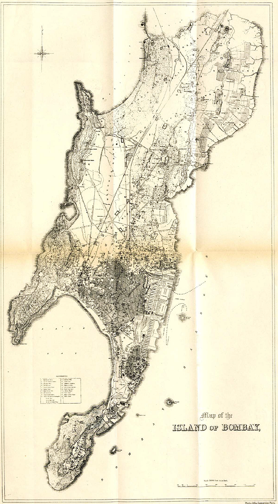 Historic Map - Bombay City Joshi & Co. School Map