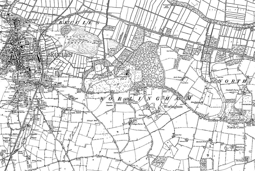 Map of Suffolk OS Map name 009-SE, Ordnance Survey, 1881-1893 - PICRYL ...