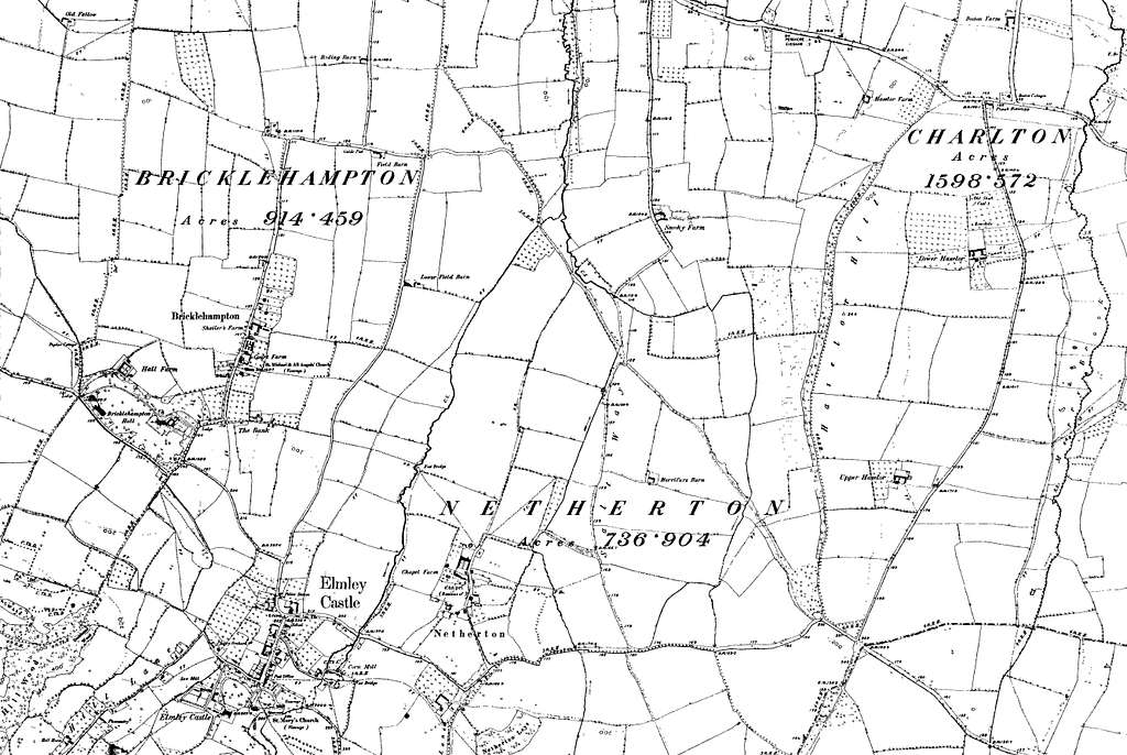 Map of Worcestershire OS Map name 049-NW, Ordnance Survey, 1883-1893 ...