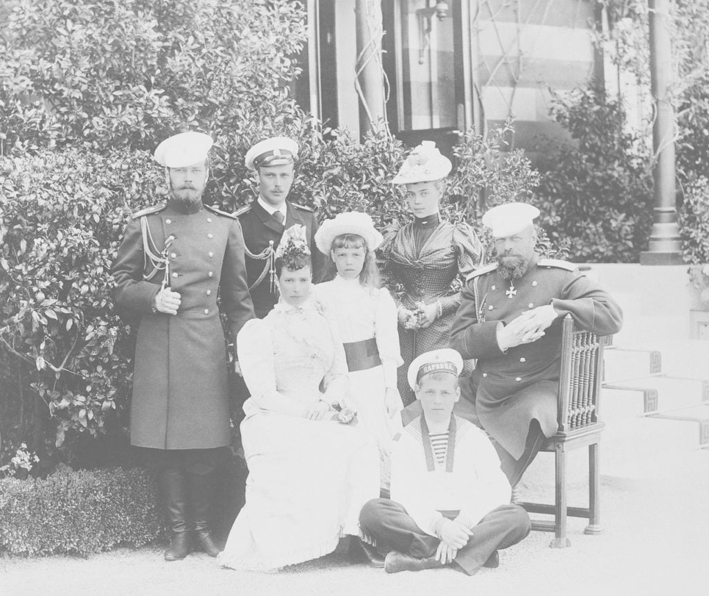 Alexander the Third with his wife and children, including Tsesarevich ...