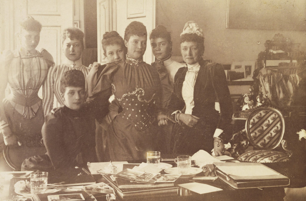 Empress Maria Feodorovna, Louise Hesse-Kassel and Alexandra Danish with others. Denmark.