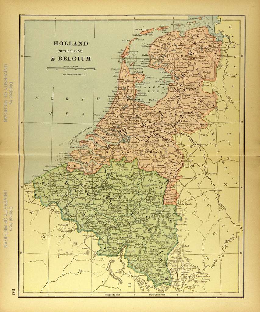 Map Of Benelux - Public Domain Vintage Map - PICRYL - Public Domain ...