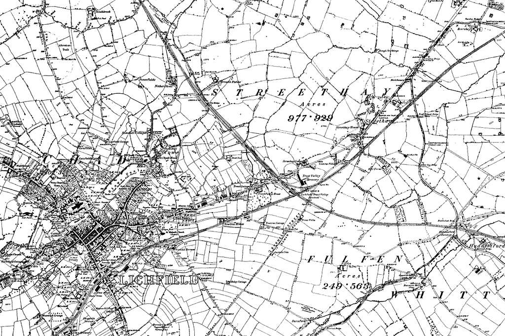 Map Of Staffordshire Os Map Name 052 Se Ordnance Survey 1883 1894 Ac98c9 1024 
