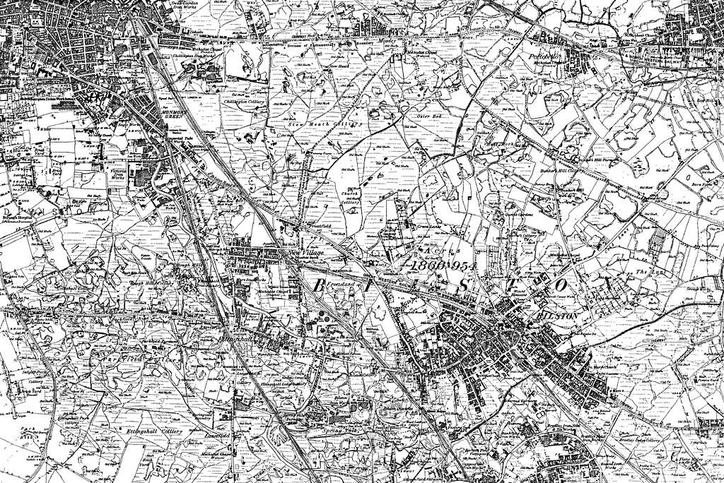 Map Of Staffordshire Os Map Name 062 Se Ordnance Survey 1883 1894 B74ef1 1024 