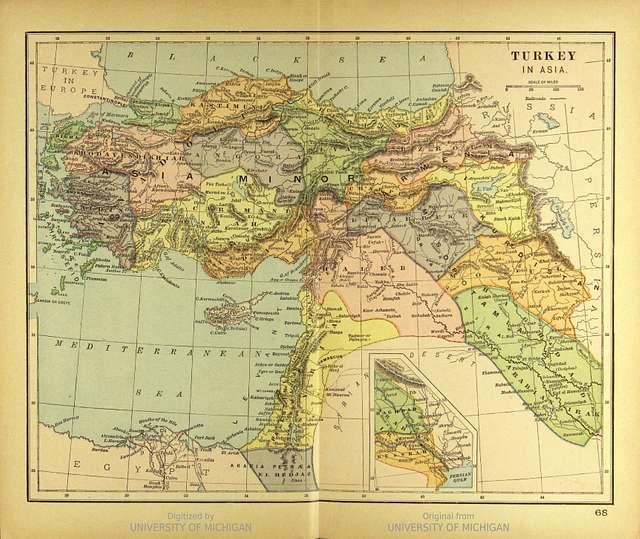 Map of the Asian Ottoman Empire - Public domain old map - PICRYL ...