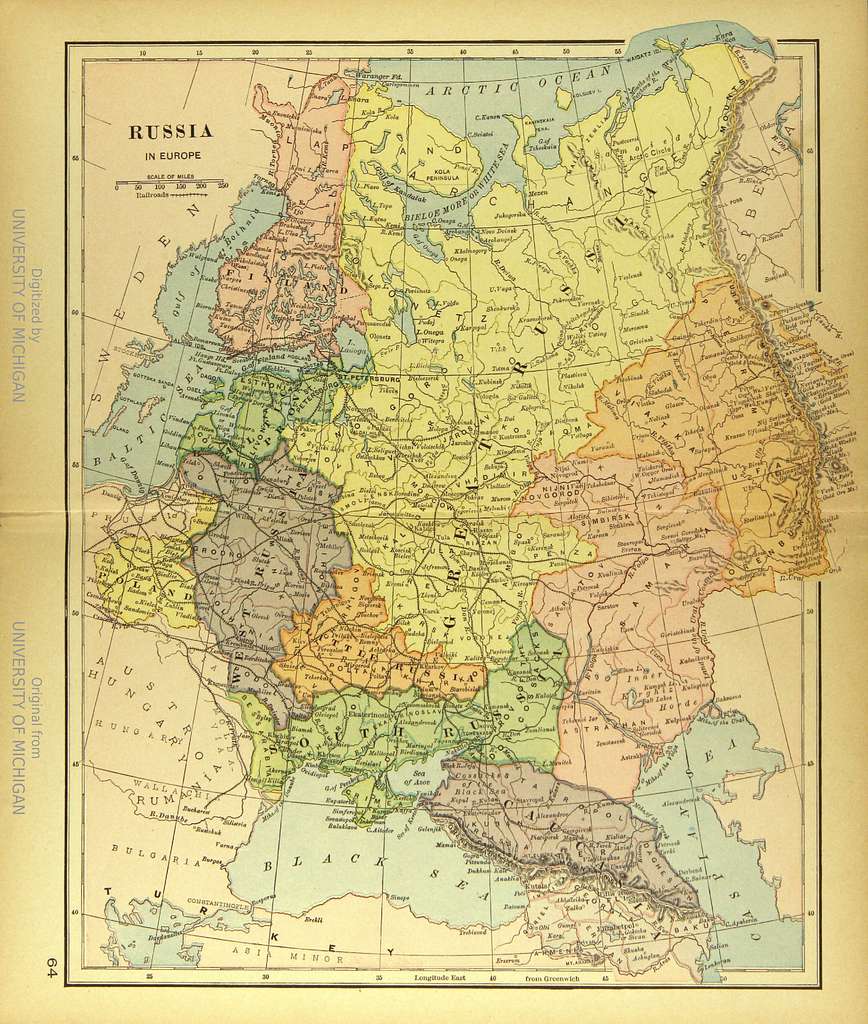 Map of the Russian Empire in Europe - PICRYL Public Domain Search