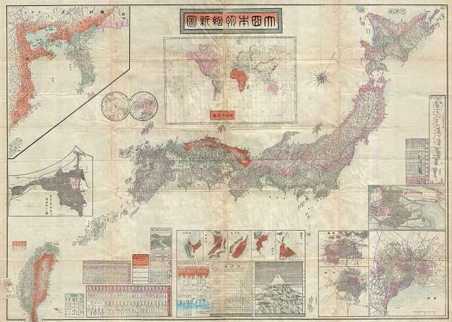 Karte der japanischen Invasion in der Mandschurei