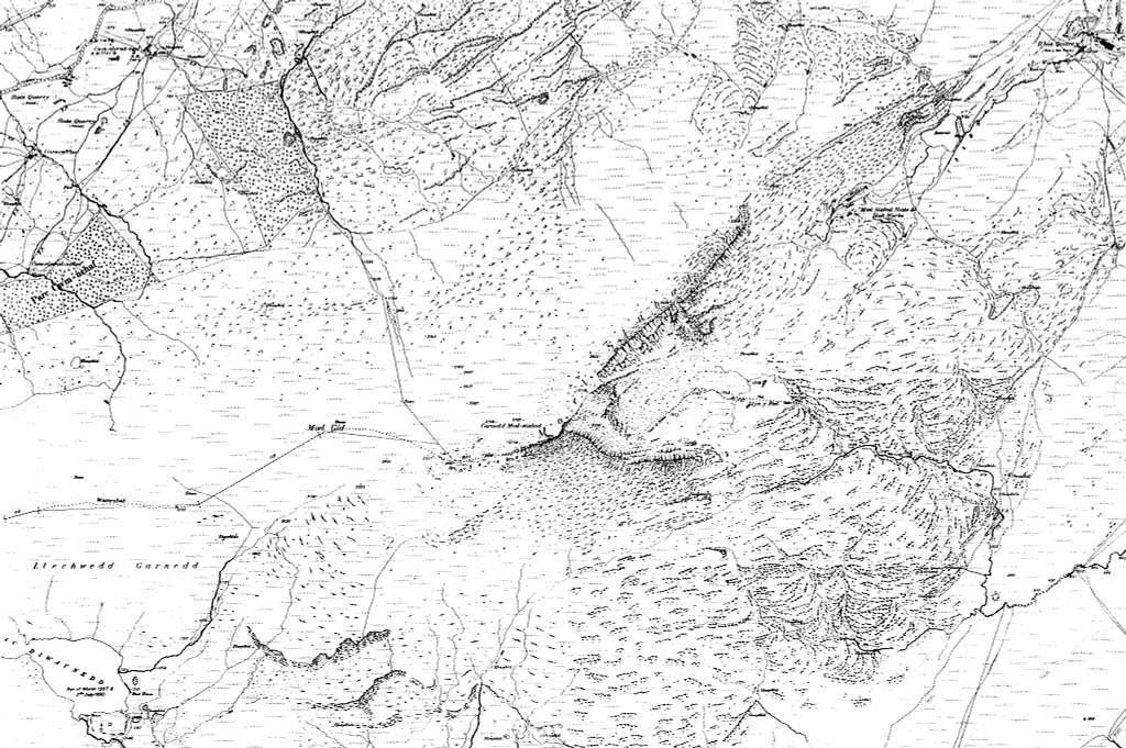 Map of Caernarvonshire OS Map name 023-NW, Ordnance Survey, 1888-1895 ...
