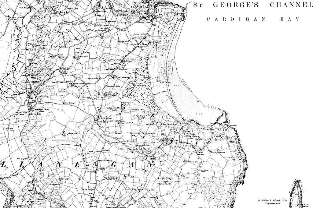 Map of Caernarvonshire OS Map name 045-SW, Ordnance Survey, 1888-1895 ...