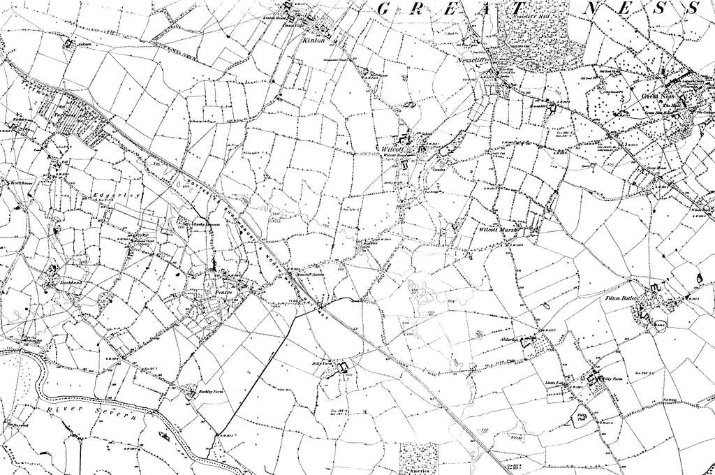 Map of Shropshire OS Map name 027-SW, Ordnance Survey, 1883-1895 ...