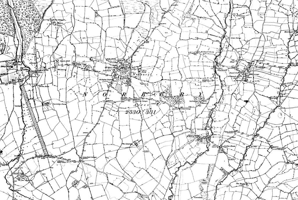 Map of Shropshire OS Map name 055-SW, Ordnance Survey, 1883-1895 ...